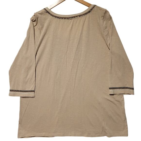 Embroidered Boho Tunic Top Beachy Lightweight Bohemian Hippie Coastal Size XL - Picture 2 of 5